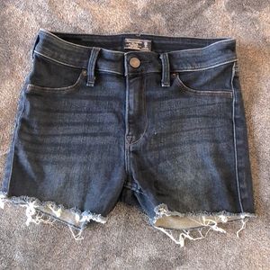 Abercrombie & Fitch Cutoff Shorts Customized dark blue wash